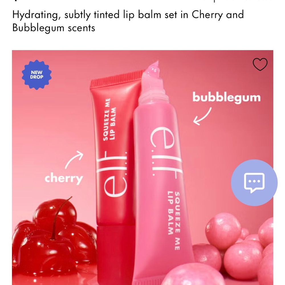 ELF Squeeze Me Lip Balm Set - Cherry & Bubblegum